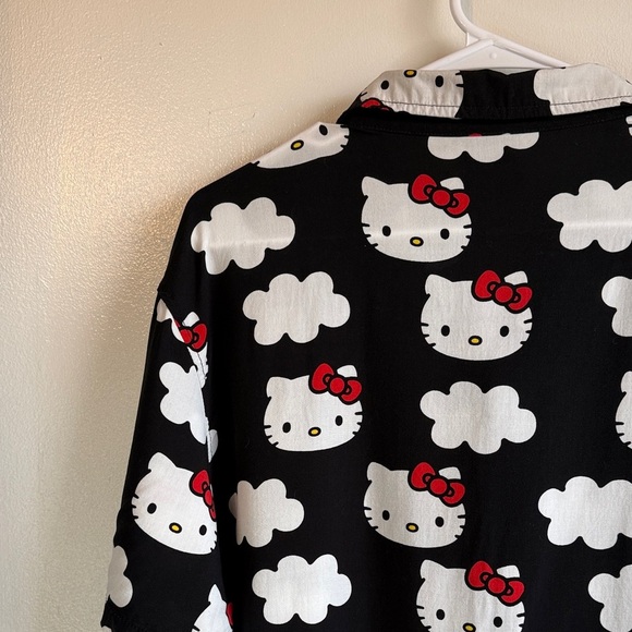 Hello Kitty Black and White Button Down Shirt - Picture 9 of 9